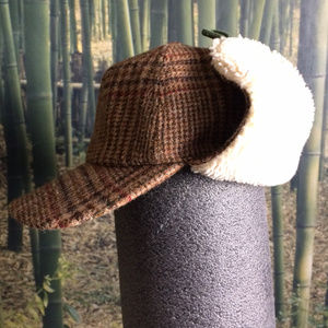 RALPH LAUREN RUGBY WOOL PLAID WINTER HAT